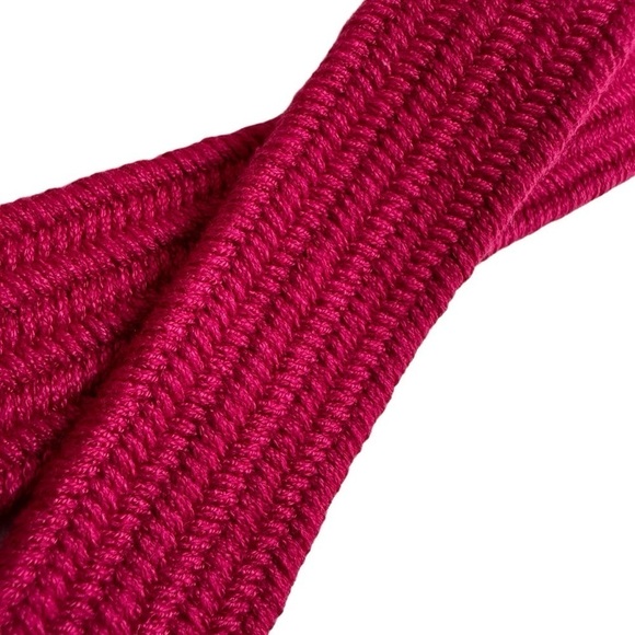 Talbots Woven Elastic Stretch Classic Braided Belt, Bright Pink, Medium - Picture 6 of 6